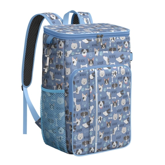 Travel Cooler Bag - Dog with Woof and Bark Camping Beer Cooler Backpack with Bottle Opener- Waterproof Insulated Picnic Backpacks - Cooler Bag for Beach