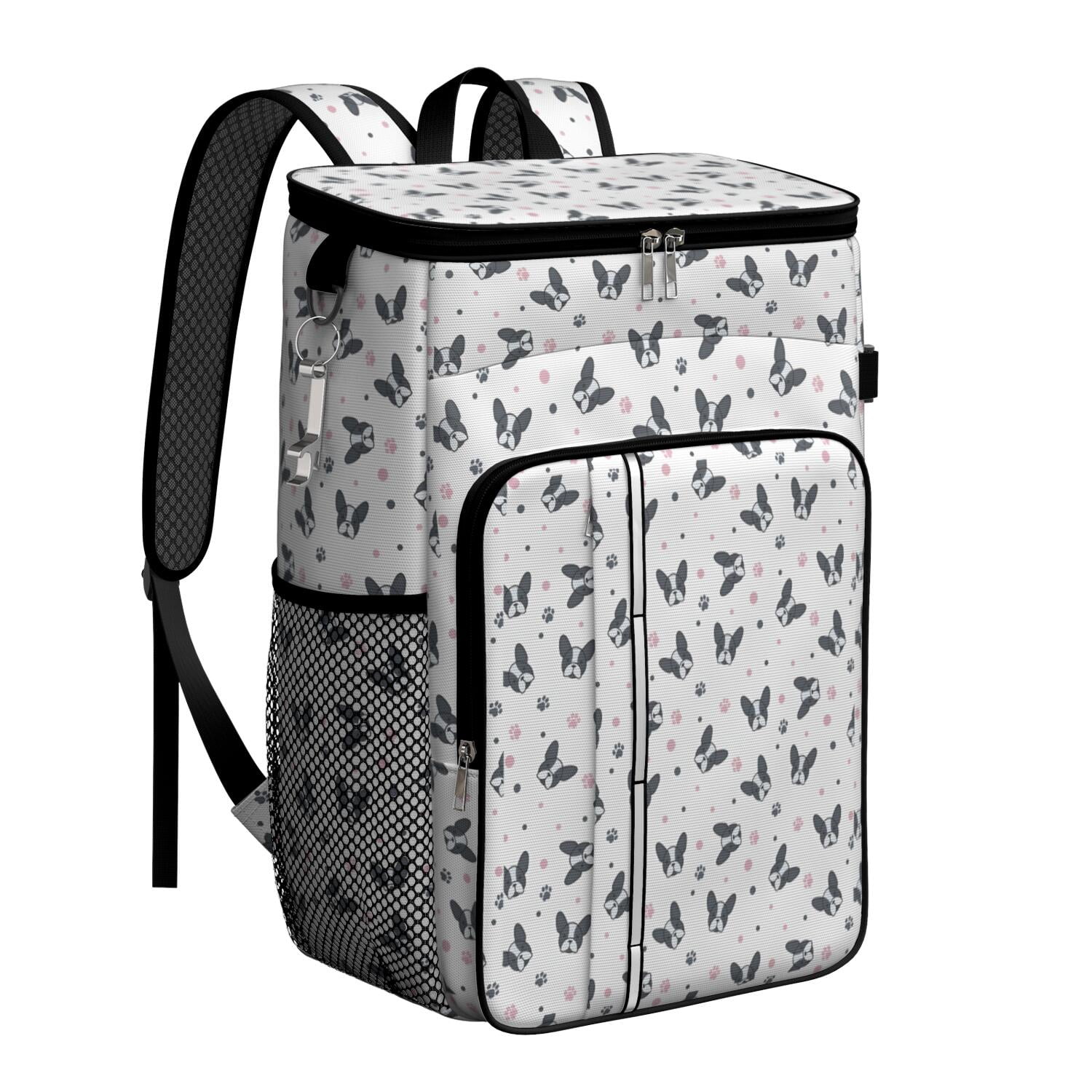 Travel Cooler Bag - French Bulldog Camping Beer Cooler Backpack with Bottle Opener- Waterproof Insulated Picnic Backpacks - Cooler Bag for Beach