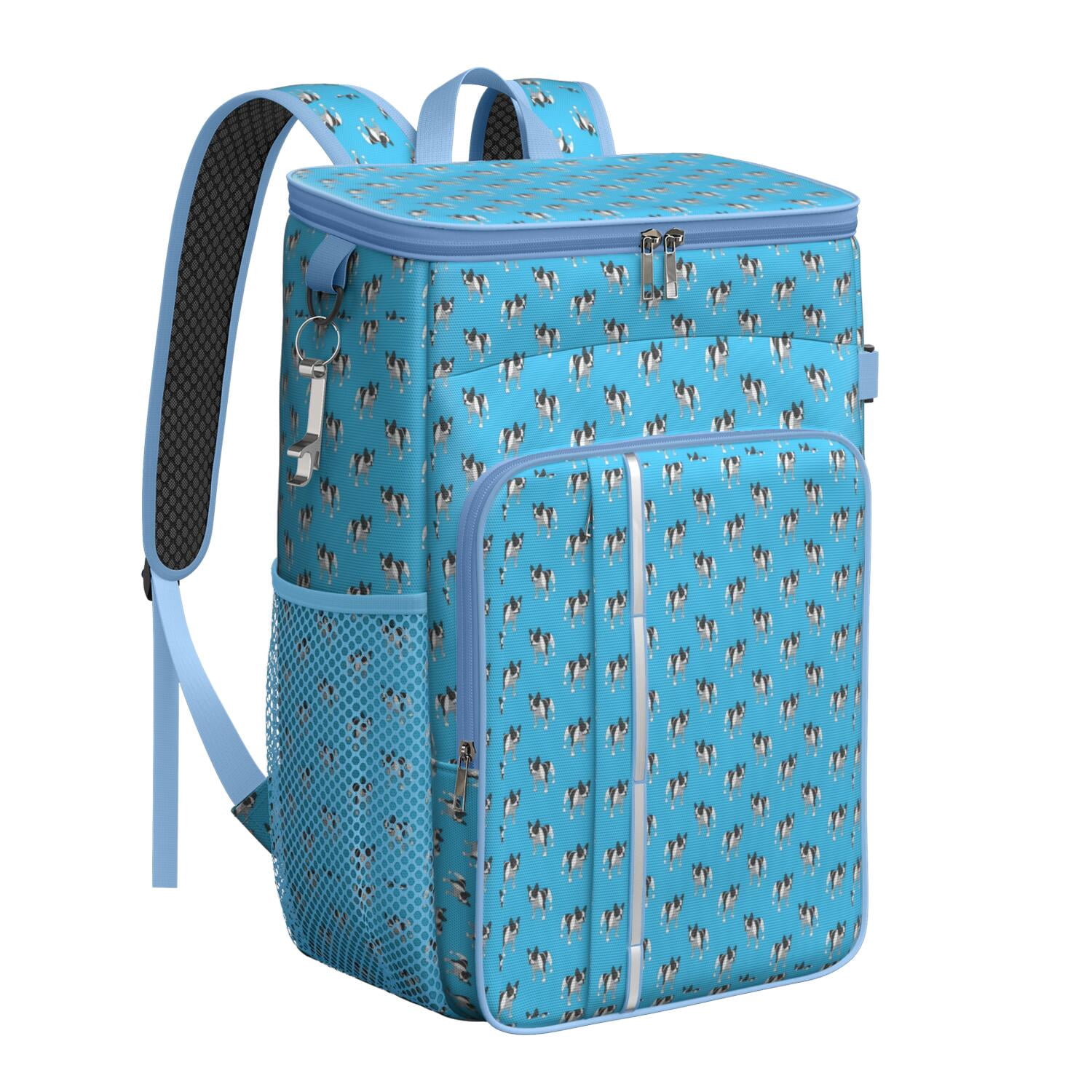 Travel Cooler Bag - French Bulldog Camping Beer Cooler Backpack with Bottle Opener- Waterproof Insulated Picnic Backpacks - Cooler Bag for Beach