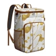 thumbnail image 1 of Travel Cooler Bag - Gold and White Marble Camping Beer Cooler Backpack with Bottle Opener- Waterproof Insulated Picnic Backpacks - Cooler Bag for Beach, 1 of 6
