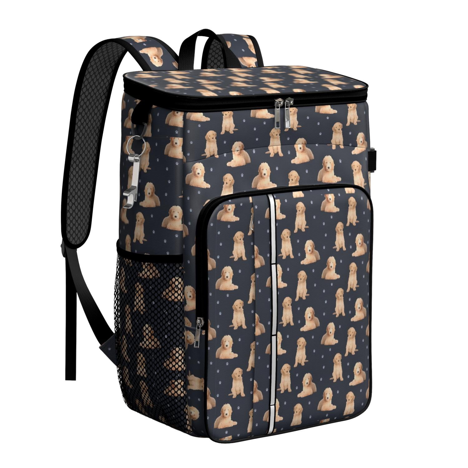 Travel Cooler Bag - Goldendoodle Dog Camping Beer Cooler Backpack with Bottle Opener- Waterproof Insulated Picnic Backpacks - Cooler Bag for Beach