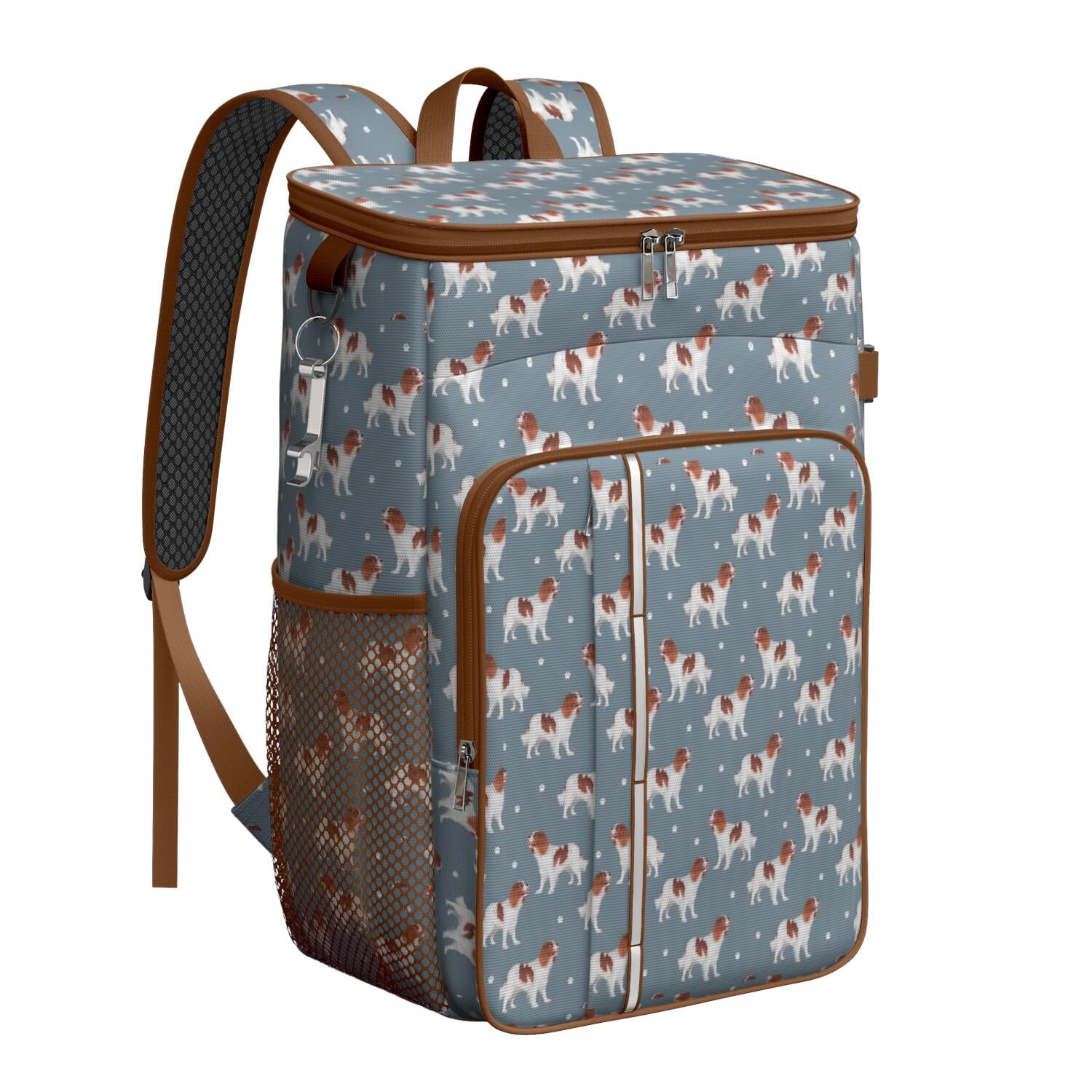 Travel Cooler Bag - King Charles Cavalier Camping Beer Cooler Backpack with Bottle Opener- Waterproof Insulated Picnic Backpacks - Cooler Bag for Beach