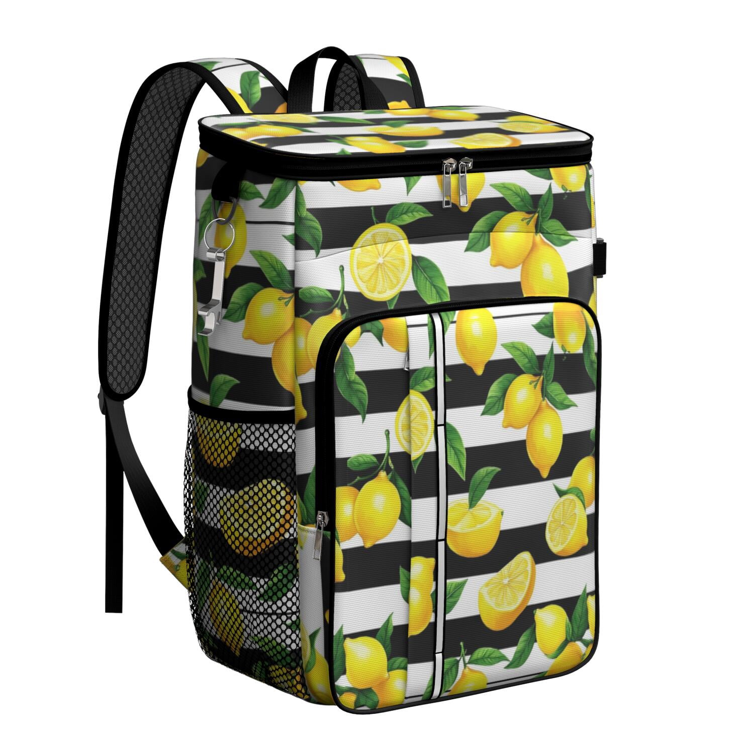 Travel Cooler Bag - Lemon Camping Beer Cooler Backpack with Bottle Opener- Waterproof Insulated Picnic Backpacks - Cooler Bag for Beach