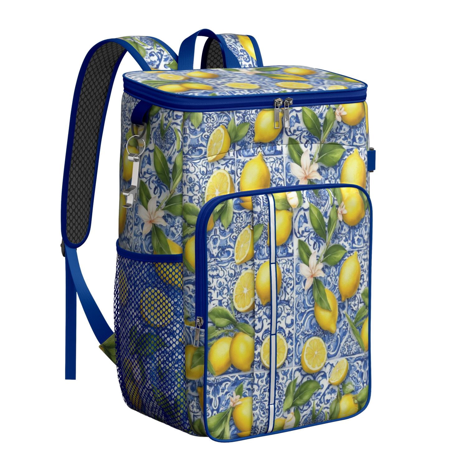 Travel Cooler Bag - Lemon Camping Beer Cooler Backpack with Bottle Opener- Waterproof Insulated Picnic Backpacks - Cooler Bag for Beach
