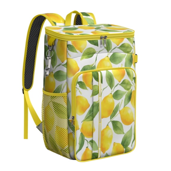 Travel Cooler Bag - Lemon Camping Beer Cooler Backpack with Bottle Opener- Waterproof Insulated Picnic Backpacks - Cooler Bag for Beach