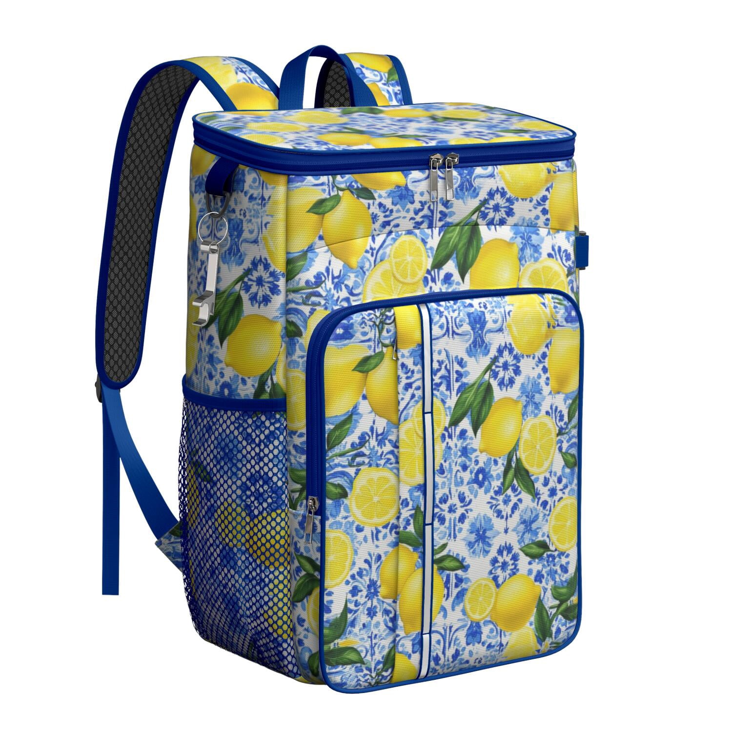 Travel Cooler Bag - Lemon Camping Beer Cooler Backpack with Bottle Opener- Waterproof Insulated Picnic Backpacks - Cooler Bag for Beach