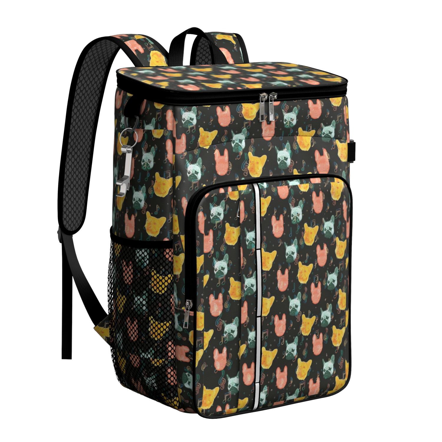 Travel Cooler Bag - Music Bulldog Camping Beer Cooler Backpack with Bottle Opener- Waterproof Insulated Picnic Backpacks - Cooler Bag for Beach