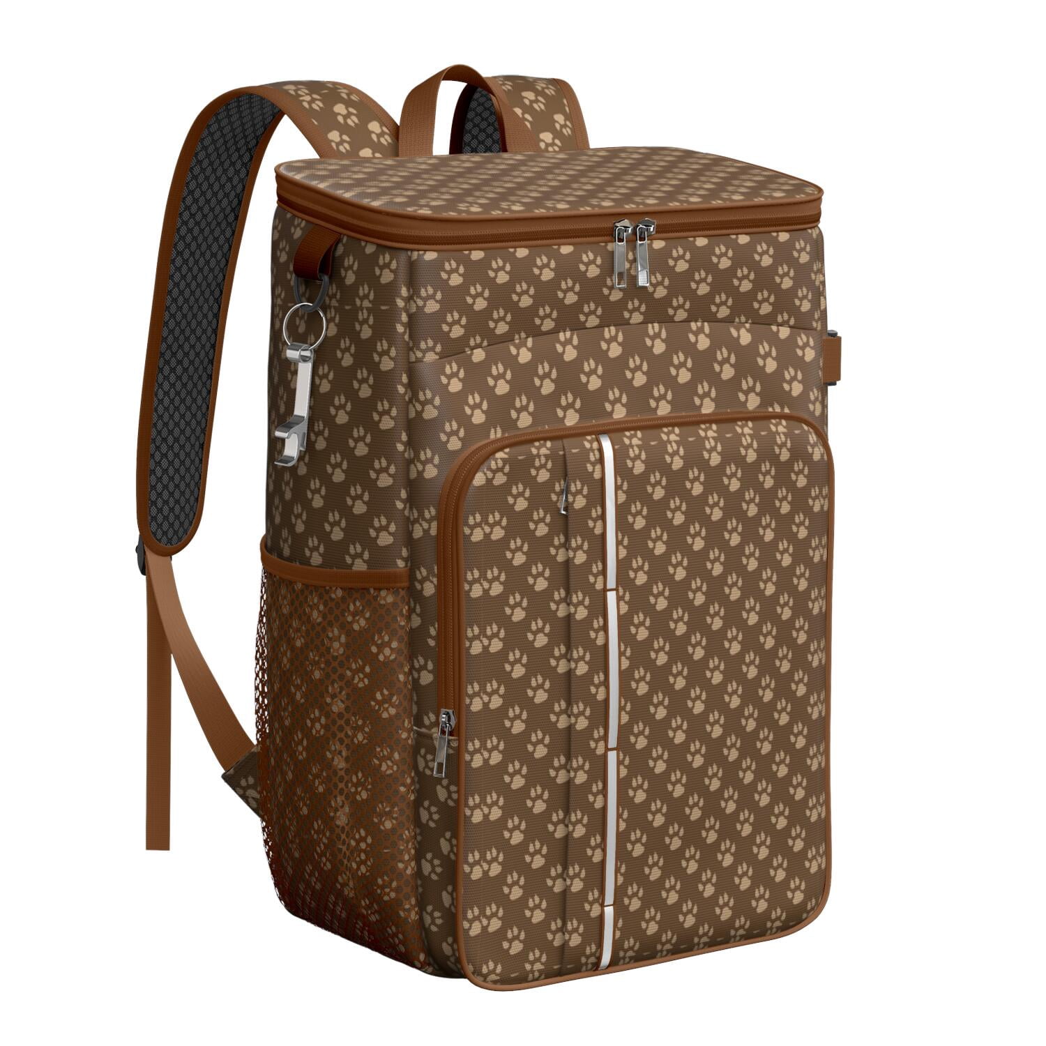 Travel Cooler Bag - Paw Prints Camping Beer Cooler Backpack with Bottle Opener- Waterproof Insulated Picnic Backpacks - Cooler Bag for Beach