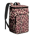 thumbnail image 1 of Travel Cooler Bag - Pink and Black Of Leopard Print Camping Beer Cooler Backpack with Bottle Opener- Waterproof Insulated Picnic Backpacks - Cooler Bag for Beach, 1 of 6