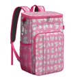 thumbnail image 1 of Travel Cooler Bag - Pink Bows and Baseballs Pattern Camping Beer Cooler Backpack with Bottle Opener- Waterproof Insulated Picnic Backpacks - Cooler Bag for Beach, 1 of 6