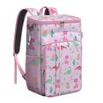thumbnail image 1 of Travel Cooler Bag - Pink Cartoon Dinosaurs Cacti Pattern Camping Beer Cooler Backpack with Bottle Opener- Waterproof Insulated Picnic Backpacks - Cooler Bag for Beach, 1 of 6