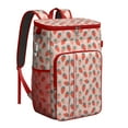 thumbnail image 1 of Travel Cooler Bag - Pink Strawberry Plants Fruit Camping Beer Cooler Backpack with Bottle Opener- Waterproof Insulated Picnic Backpacks - Cooler Bag for Beach, 1 of 6