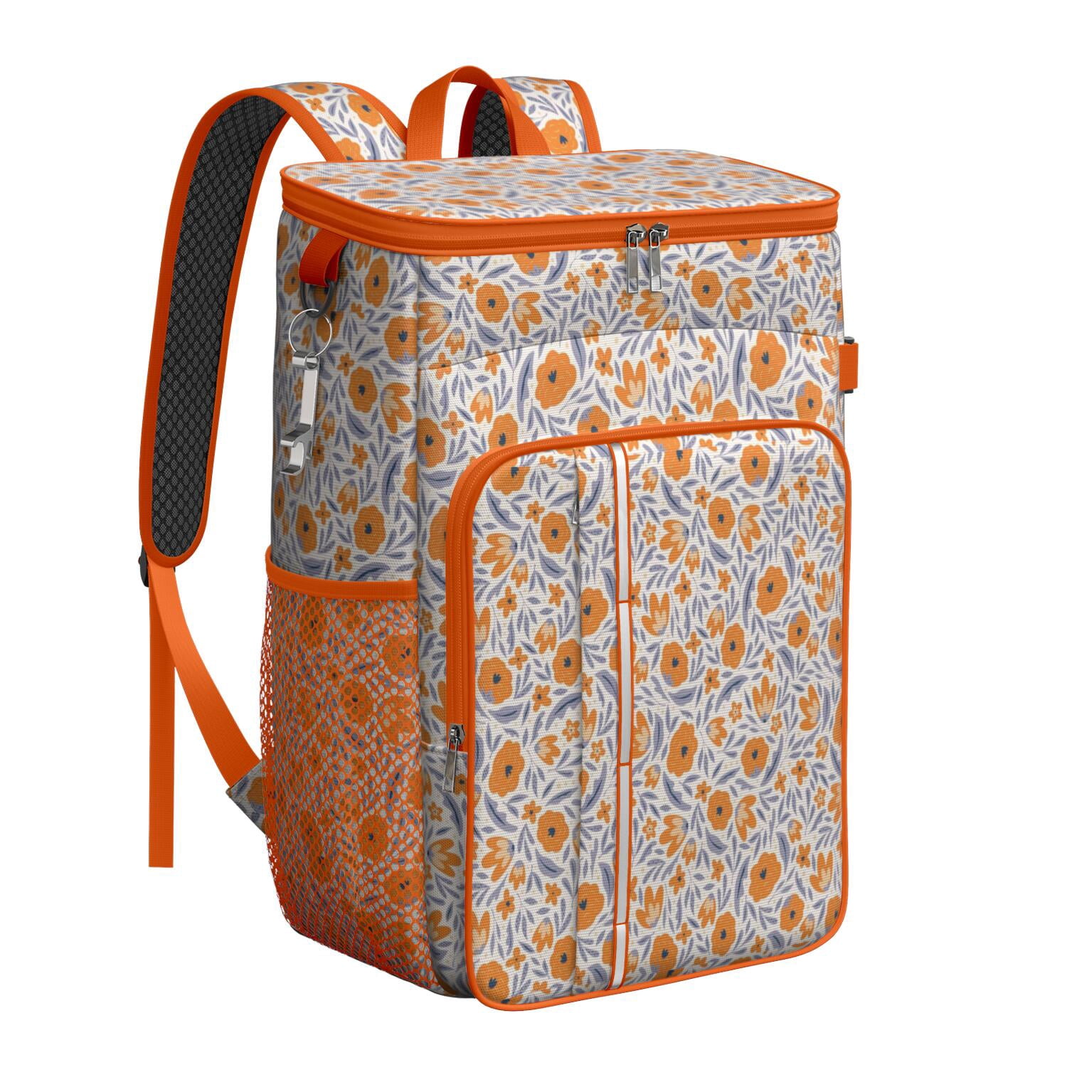 Travel Cooler Bag - Pioneer Flower Camping Beer Cooler Backpack with Bottle Opener- Waterproof Insulated Picnic Backpacks - Cooler Bag for Beach