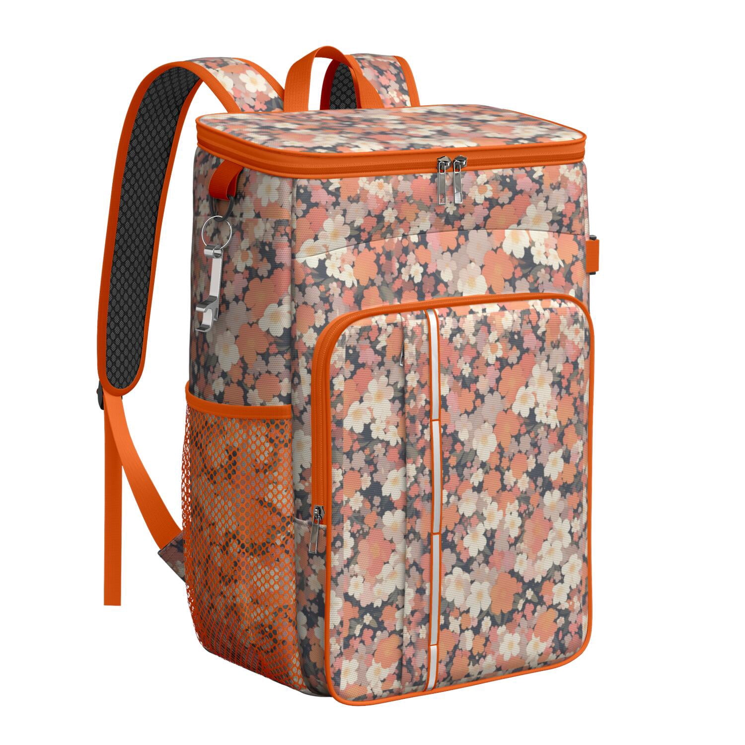 Travel Cooler Bag - Pioneer Flower Camping Beer Cooler Backpack with Bottle Opener- Waterproof Insulated Picnic Backpacks - Cooler Bag for Beach