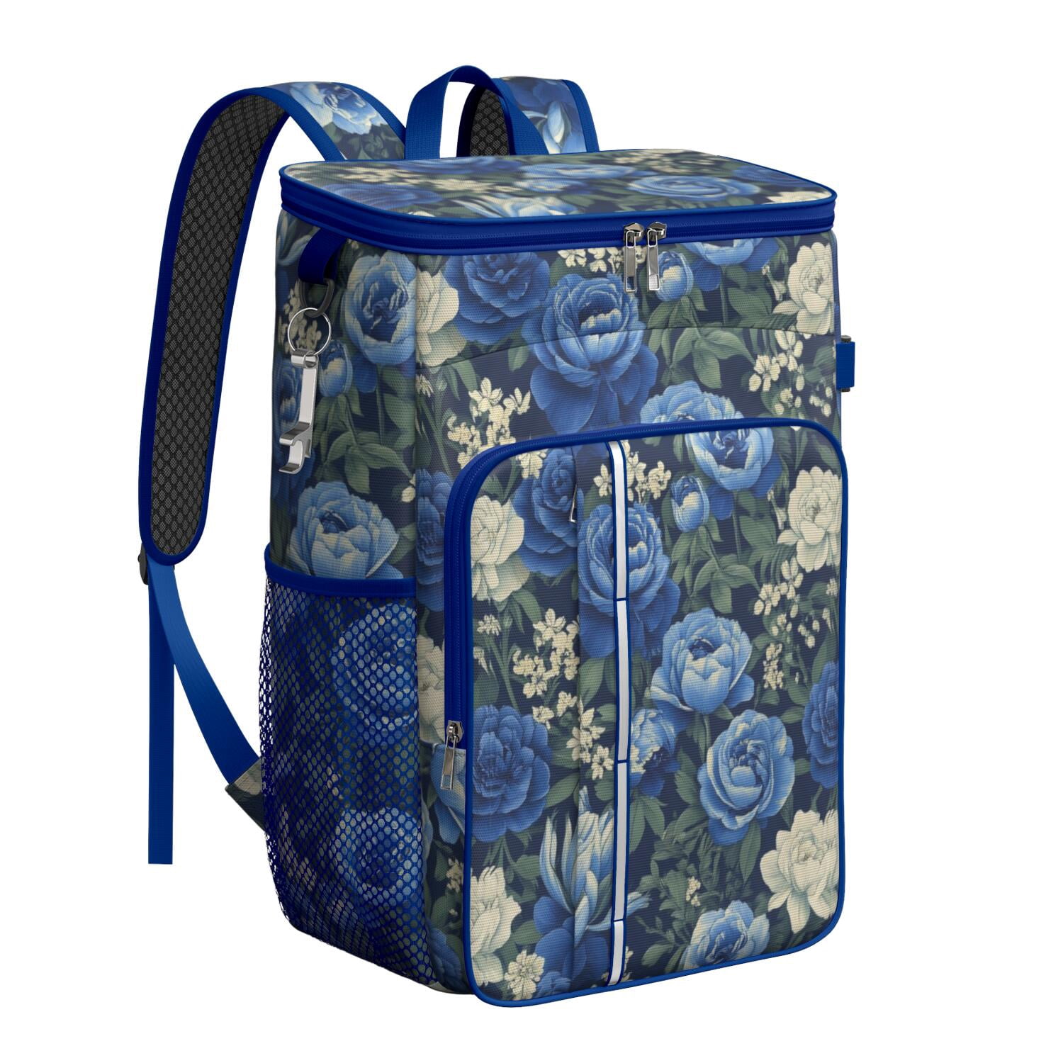 Travel Cooler Bag - Pioneer Flower Camping Beer Cooler Backpack with Bottle Opener- Waterproof Insulated Picnic Backpacks - Cooler Bag for Beach
