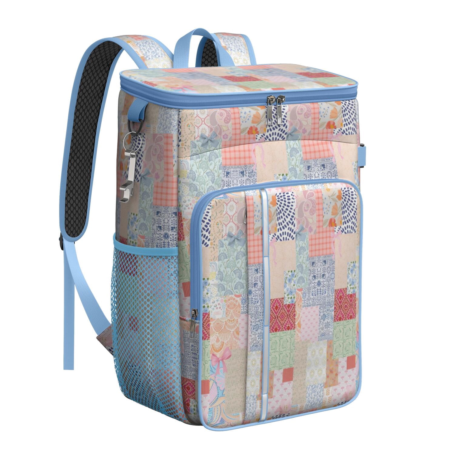Travel Cooler Bag - Pioneer Flower Camping Beer Cooler Backpack with Bottle Opener- Waterproof Insulated Picnic Backpacks - Cooler Bag for Beach