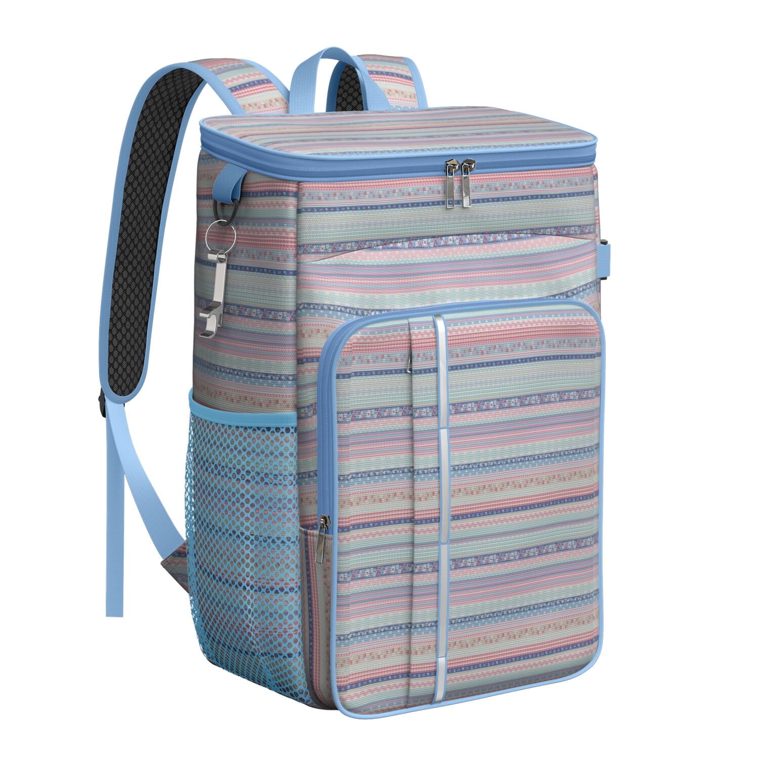 Travel Cooler Bag - Pioneer Flower Camping Beer Cooler Backpack with Bottle Opener- Waterproof Insulated Picnic Backpacks - Cooler Bag for Beach