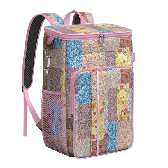 Travel Cooler Bag - Pioneer Flower Camping Beer Cooler Backpack with Bottle Opener- Waterproof Insulated Picnic Backpacks - Cooler Bag for Beach
