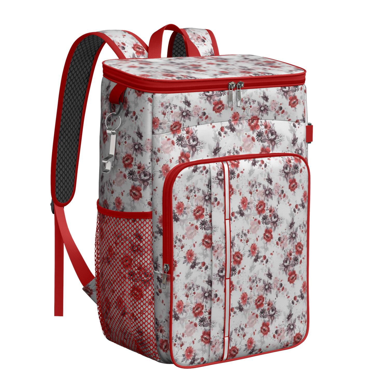 Travel Cooler Bag - Pioneer Flower Camping Beer Cooler Backpack with Bottle Opener- Waterproof Insulated Picnic Backpacks - Cooler Bag for Beach