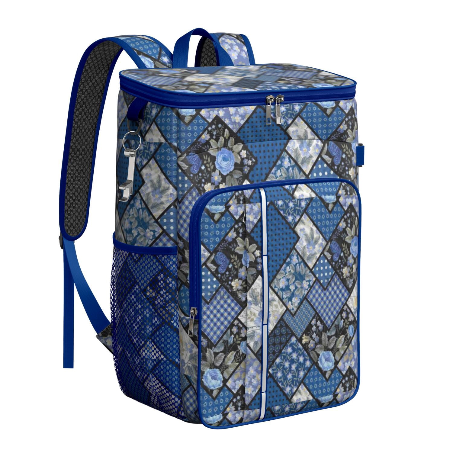 Travel Cooler Bag - Pioneer Flower Camping Beer Cooler Backpack with Bottle Opener- Waterproof Insulated Picnic Backpacks - Cooler Bag for Beach