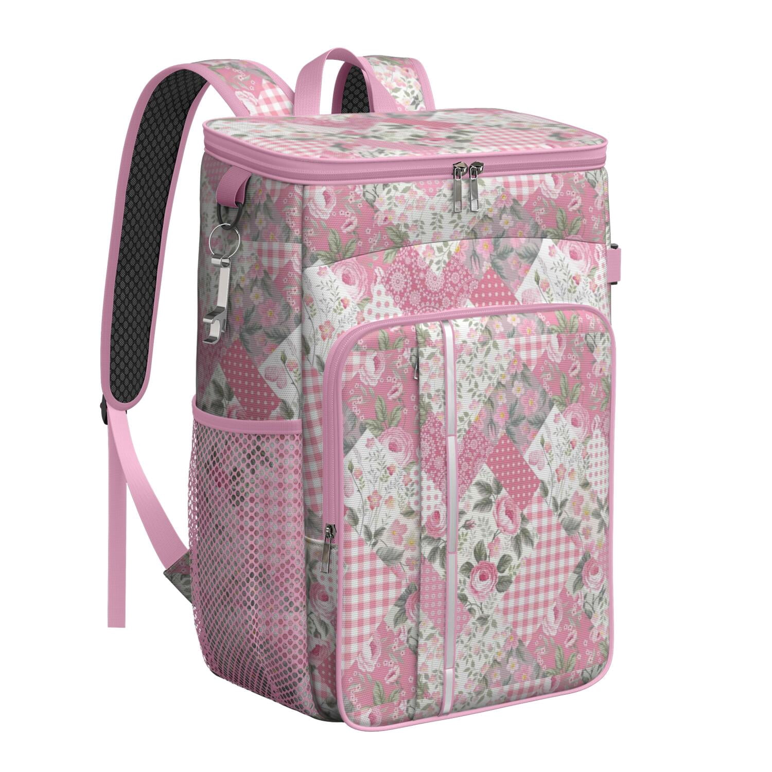Travel Cooler Bag - Pioneer Flower Camping Beer Cooler Backpack with Bottle Opener- Waterproof Insulated Picnic Backpacks - Cooler Bag for Beach