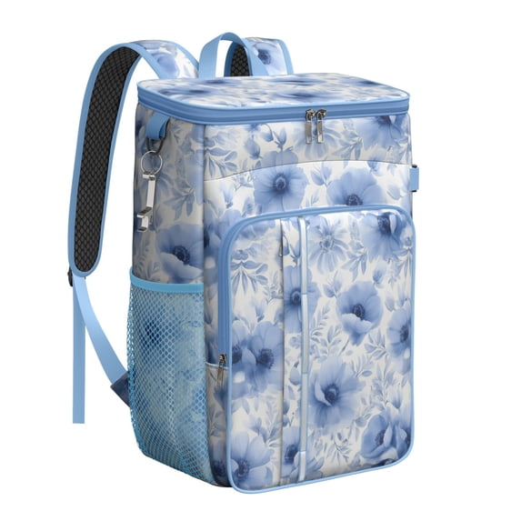 Travel Cooler Bag - Pioneer Flower Camping Beer Cooler Backpack with Bottle Opener- Waterproof Insulated Picnic Backpacks - Cooler Bag for Beach