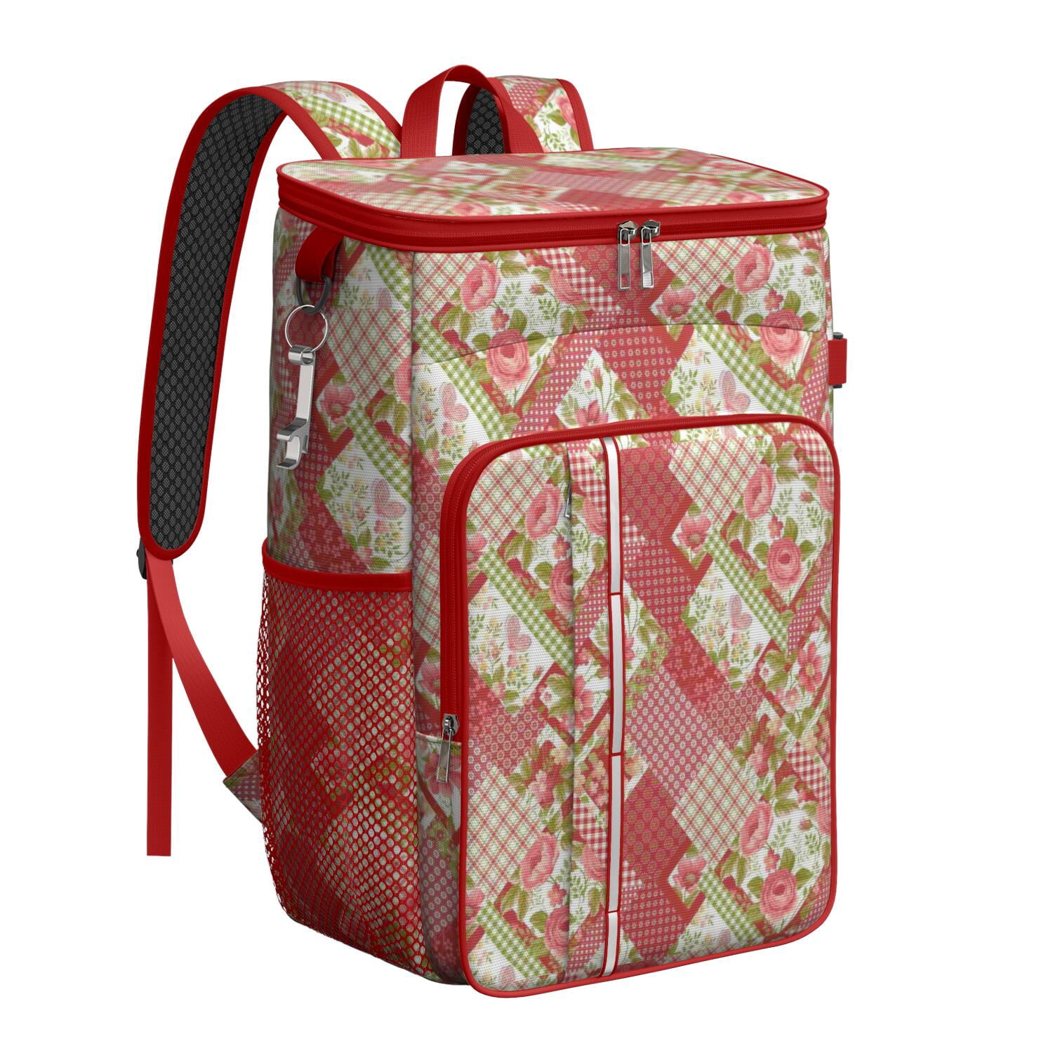 Travel Cooler Bag - Pioneer Flower Camping Beer Cooler Backpack with Bottle Opener- Waterproof Insulated Picnic Backpacks - Cooler Bag for Beach