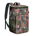 thumbnail image 1 of Travel Cooler Bag - Pioneer Flower Floral Print Pattern Camping Beer Cooler Backpack with Bottle Opener- Waterproof Insulated Picnic Backpacks - Cooler Bag for Beach, 1 of 6