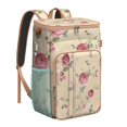 thumbnail image 1 of Travel Cooler Bag - Pioneer Flower Floral Print Pattern Camping Beer Cooler Backpack with Bottle Opener- Waterproof Insulated Picnic Backpacks - Cooler Bag for Beach, 1 of 6