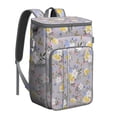 thumbnail image 1 of Travel Cooler Bag - Pioneer Flower Floral Print Pattern Camping Beer Cooler Backpack with Bottle Opener- Waterproof Insulated Picnic Backpacks - Cooler Bag for Beach, 1 of 6