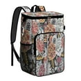 thumbnail image 1 of Travel Cooler Bag - Pioneer Flower Floral Print Pattern Camping Beer Cooler Backpack with Bottle Opener- Waterproof Insulated Picnic Backpacks - Cooler Bag for Beach, 1 of 6