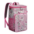 thumbnail image 1 of Travel Cooler Bag - Pioneer Flower Floral Print Pattern Camping Beer Cooler Backpack with Bottle Opener- Waterproof Insulated Picnic Backpacks - Cooler Bag for Beach, 1 of 6