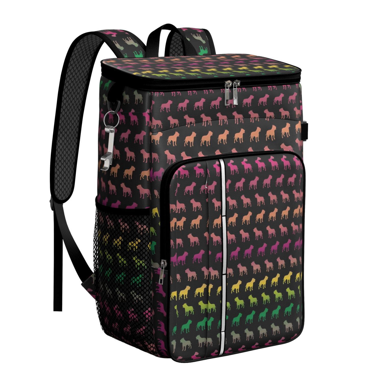 Travel Cooler Bag - Rainbow Puppy Camping Beer Cooler Backpack with Bottle Opener- Waterproof Insulated Picnic Backpacks - Cooler Bag for Beach