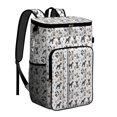 thumbnail image 1 of Travel Cooler Bag - Schnauzer Dog and Footprints Camping Beer Cooler Backpack with Bottle Opener- Waterproof Insulated Picnic Backpacks - Cooler Bag for Beach, 1 of 6