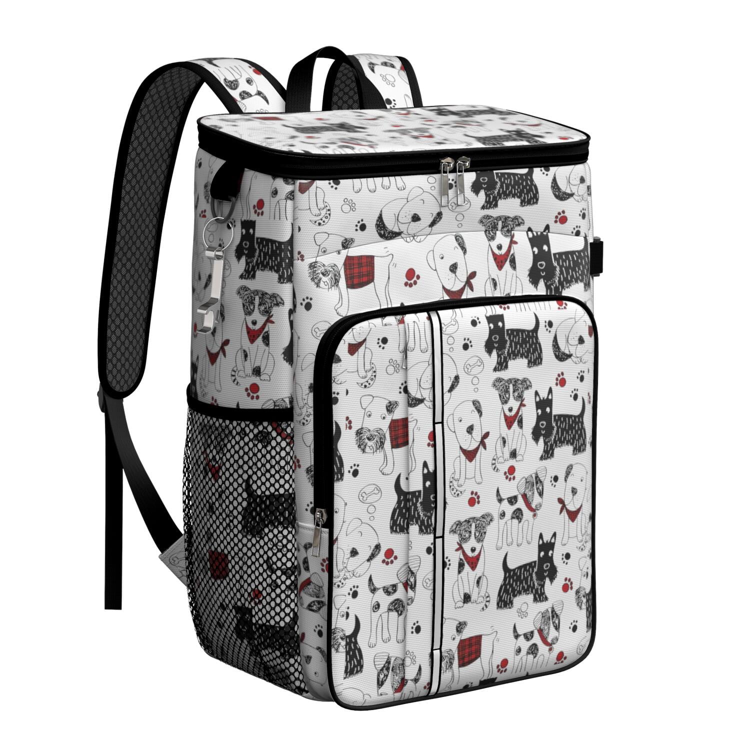 Travel Cooler Bag - Scribble Dogs Camping Beer Cooler Backpack with Bottle Opener- Waterproof Insulated Picnic Backpacks - Cooler Bag for Beach
