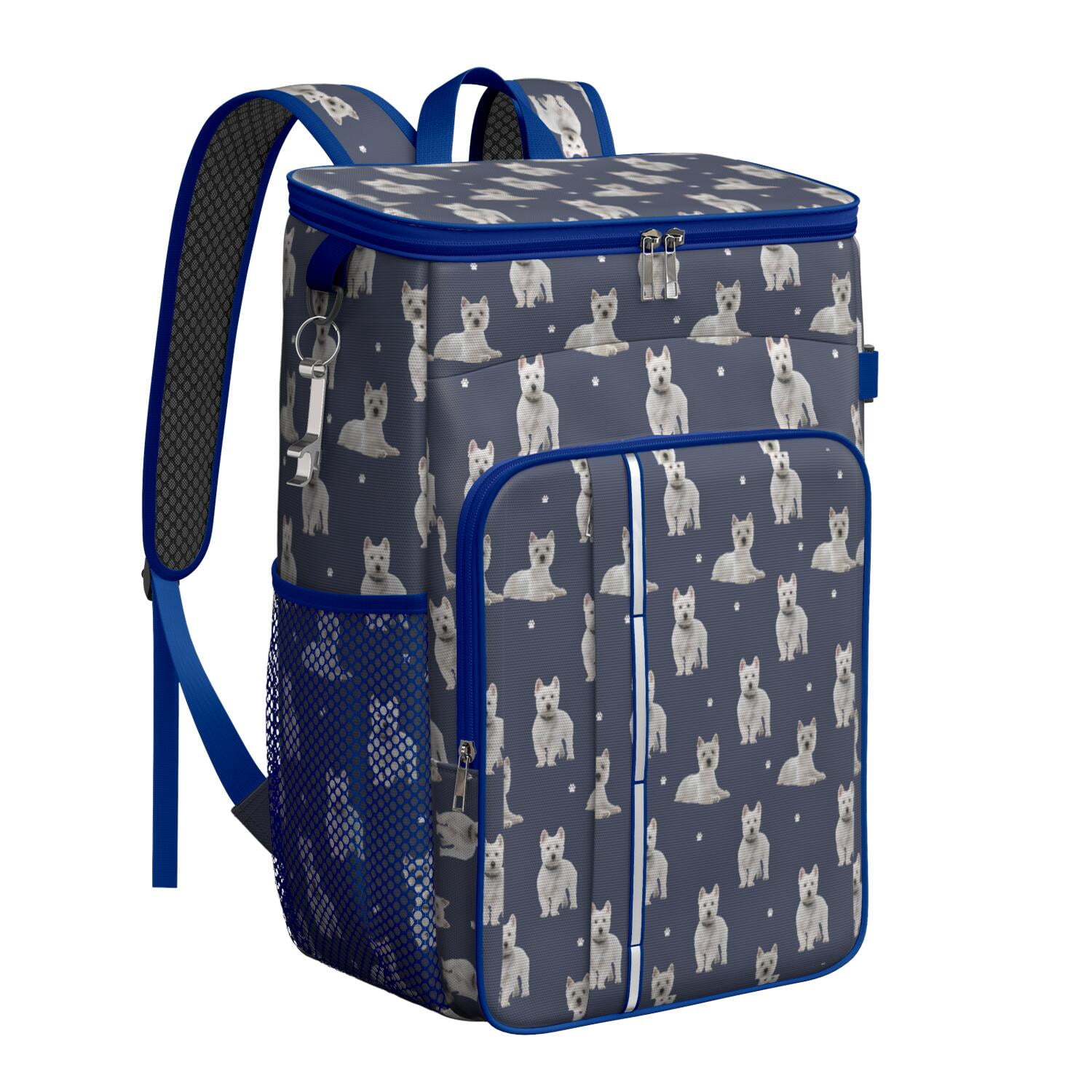 Travel Cooler Bag - West Highland White Terrier Camping Beer Cooler Backpack with Bottle Opener- Waterproof Insulated Picnic Backpacks - Cooler Bag for Beach