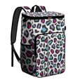 thumbnail image 1 of Travel Cooler Bag - White and Colorful Of Leopard Print Camping Beer Cooler Backpack with Bottle Opener- Waterproof Insulated Picnic Backpacks - Cooler Bag for Beach, 1 of 6