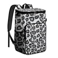 thumbnail image 1 of Travel Cooler Bag - White and Gray Of Leopard Print Camping Beer Cooler Backpack with Bottle Opener- Waterproof Insulated Picnic Backpacks - Cooler Bag for Beach, 1 of 6