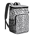 thumbnail image 1 of Travel Cooler Bag - White and Gray Of Leopard Print Camping Beer Cooler Backpack with Bottle Opener- Waterproof Insulated Picnic Backpacks - Cooler Bag for Beach, 1 of 6
