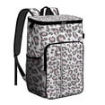 thumbnail image 1 of Travel Cooler Bag - White and Pink Of Leopard Print Camping Beer Cooler Backpack with Bottle Opener- Waterproof Insulated Picnic Backpacks - Cooler Bag for Beach, 1 of 6