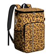 thumbnail image 1 of Travel Cooler Bag - Yellow and Black Of Leopard Print Camping Beer Cooler Backpack with Bottle Opener- Waterproof Insulated Picnic Backpacks - Cooler Bag for Beach, 1 of 6