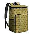 thumbnail image 1 of Travel Cooler Bag - Yellow Boston Terrier and Flower Camping Beer Cooler Backpack with Bottle Opener- Waterproof Insulated Picnic Backpacks - Cooler Bag for Beach, 1 of 6