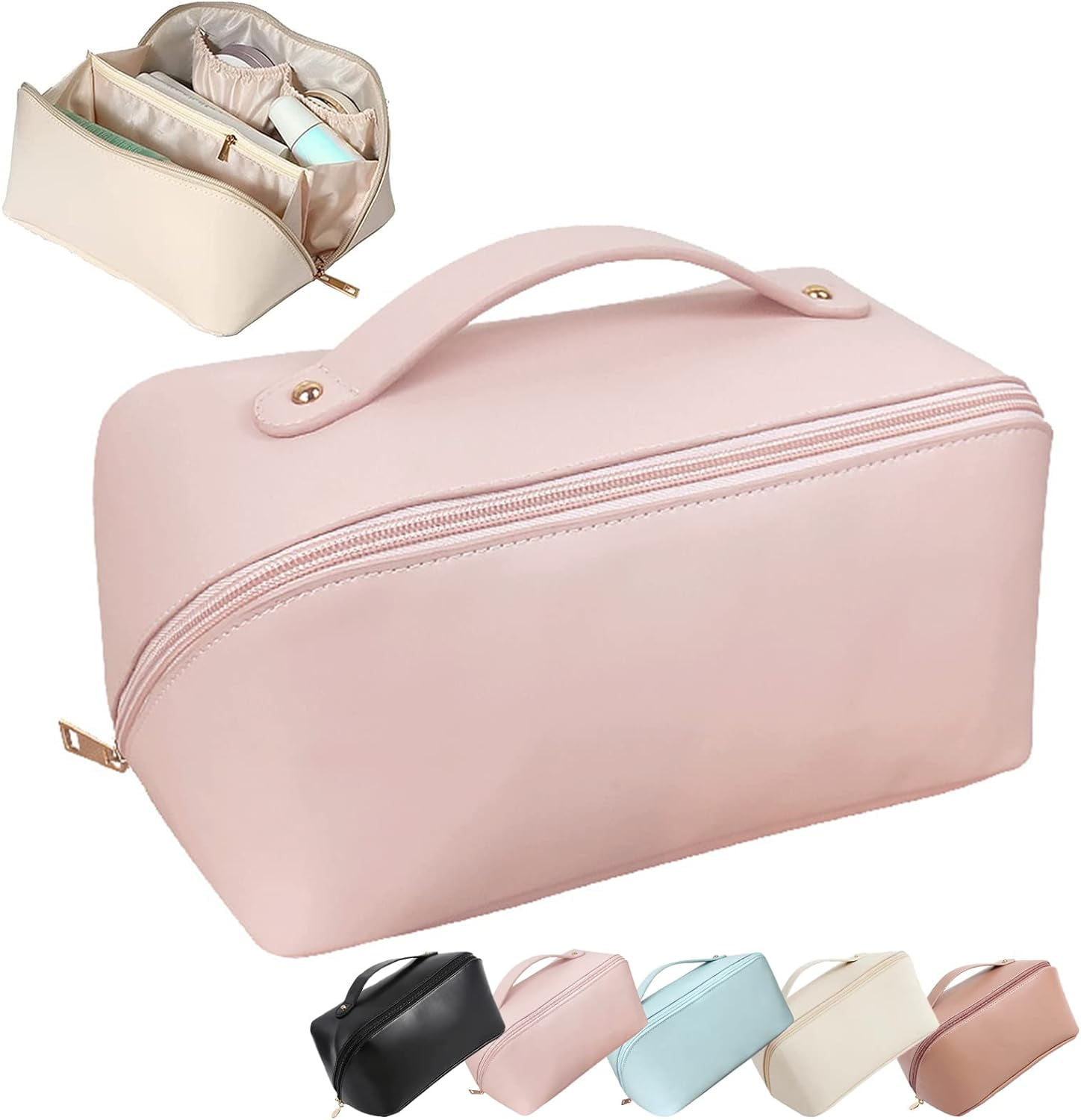 Travel Cosmetic Bag - Multifunctional Makeup Bag for Easy
