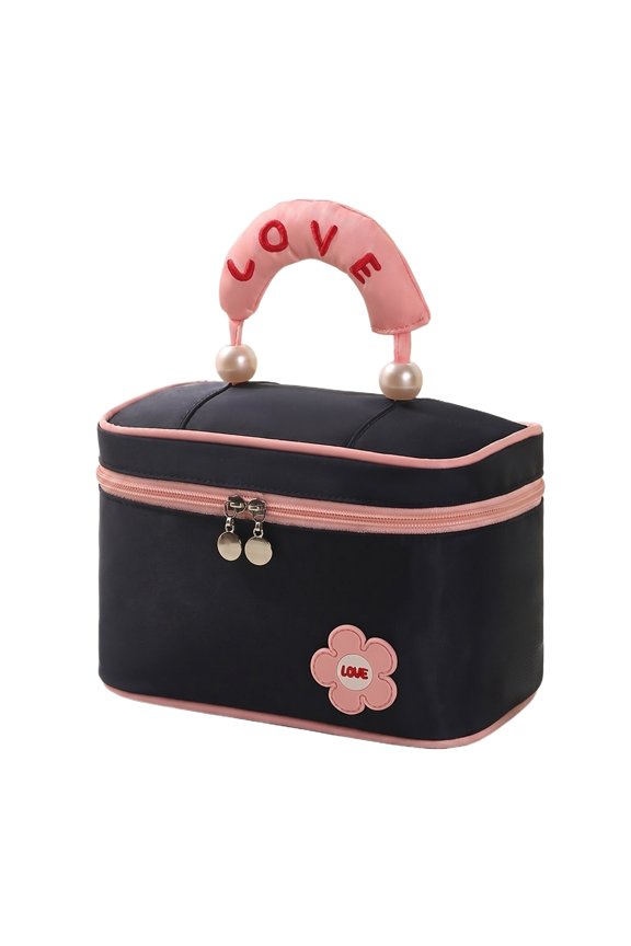 Travel Cosmetic Organizer Bag , Navy Blue Portable Toiletry Carryall For Travel Business Trips Weekend Getaways 1 Pack Compact Makeup Storage Pouch With Multiple Compartments For