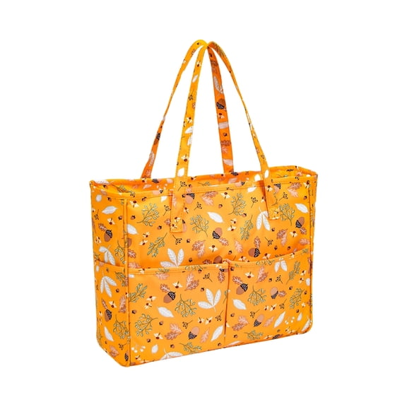 Travel Crochet Craft Project Bag for Crochet Hook and Knitting Accessories Knitting Bag Yarn Bag with Portable Handle