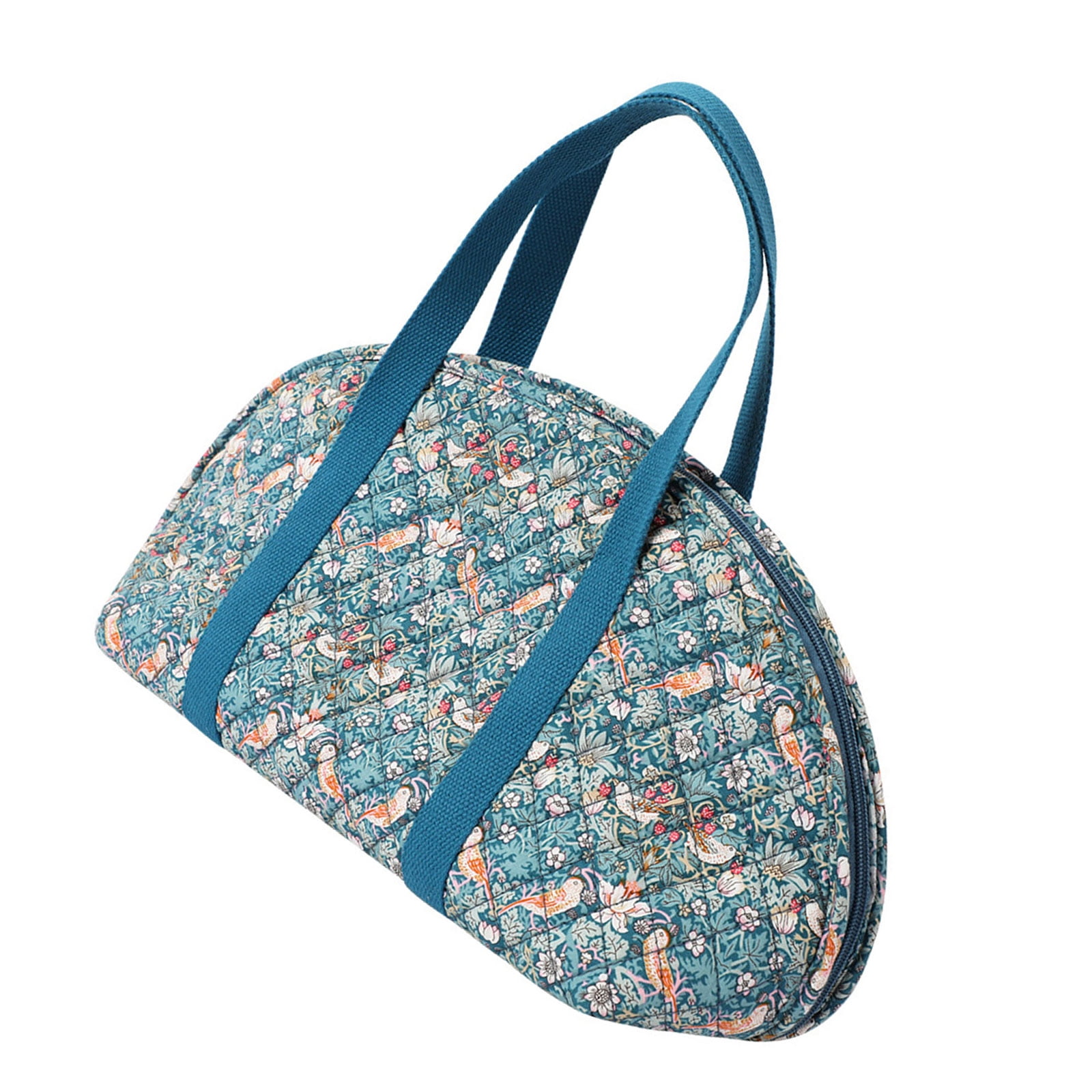 Travel Crochet Craft Project Bag for Crochet Hook and Knitting Accessories Knitting Bag Yarn Bag with Top Handle