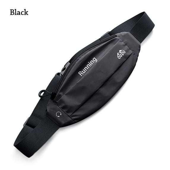 Travel Cross Body Anti-theft Pouch Phone Holder Bag Running Belt Whole Bag Reflective Running Fanny Pack BLACK