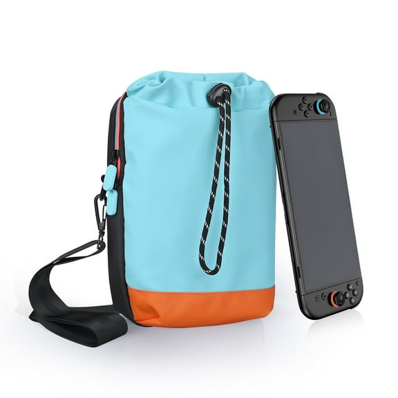 MMOBIEL Travel Crossbody Bag for Nintendo Switch 2 Sling Case Blue Orange