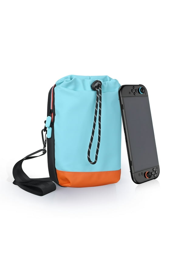 Travel Crossbody Bag for Nintendo Switch 2 Sling Case Blue Orange