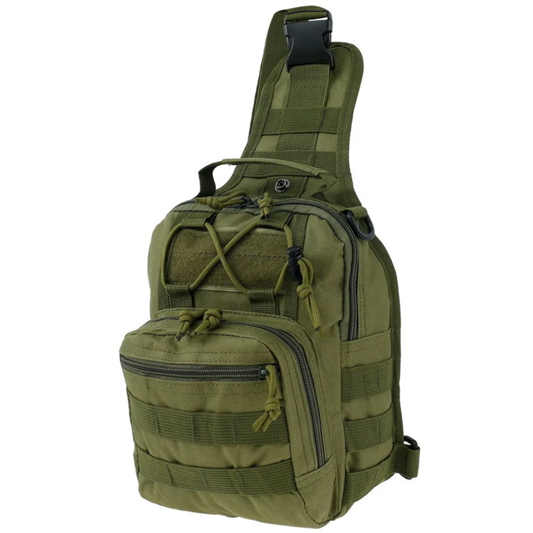 Tactical MOLLE Sling Chest Pack - Waterproof Shoulder Bag For Hiking, Travel & Outdoor